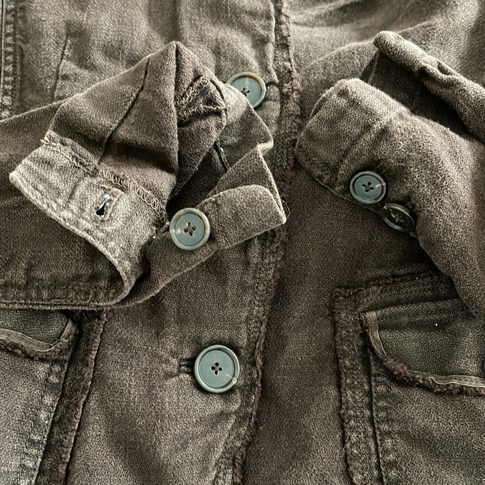 J. Crew 100% Linen Brown Distressed Jacket - Picture 12 of 12